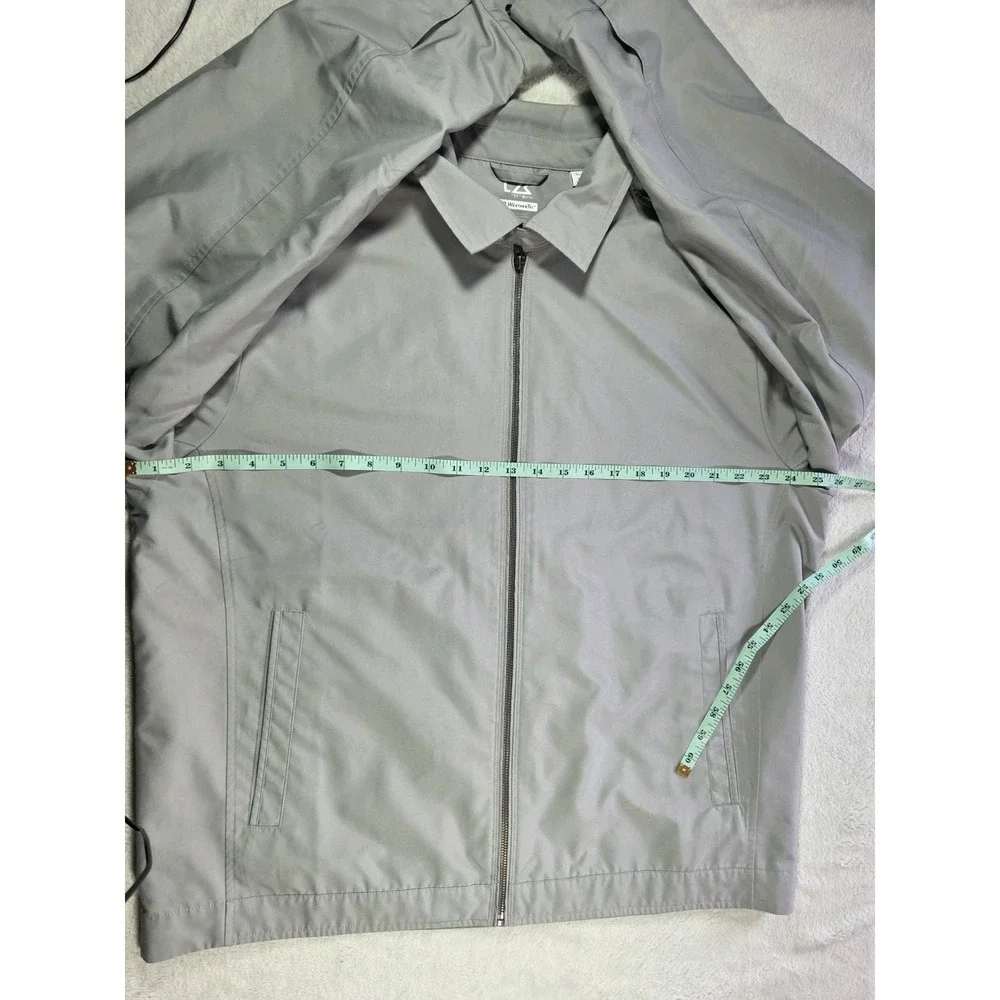 Cutter & Buck CB WeatherTec Men's XL Gray Full Zip Windbreaker Jacket...